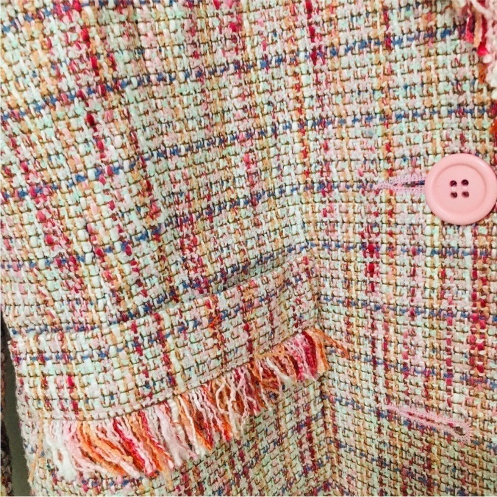 Reitmans pink tweed blazer size 5 NWT - Picture 3 of 7